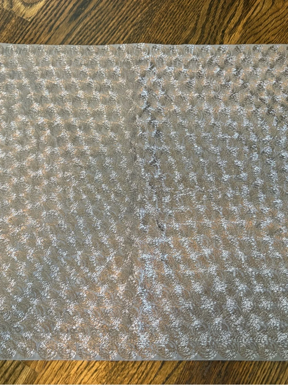 Crate & Barrel Silver Shimmer Modern Minimalist Mirabelle Placemat Rectangle Set